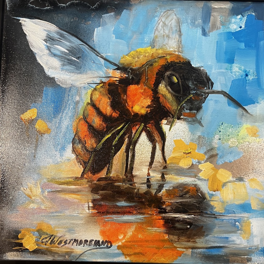Bee painting by Jeannette Westmoreland