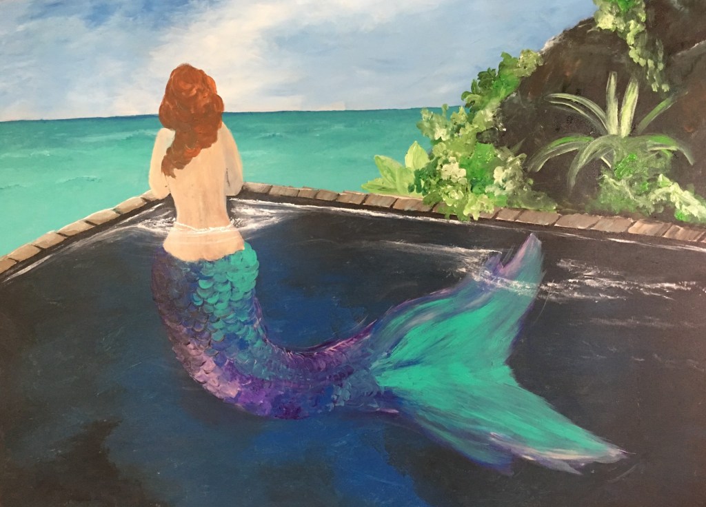 Mermaid painting by Jeannette Westmoreland